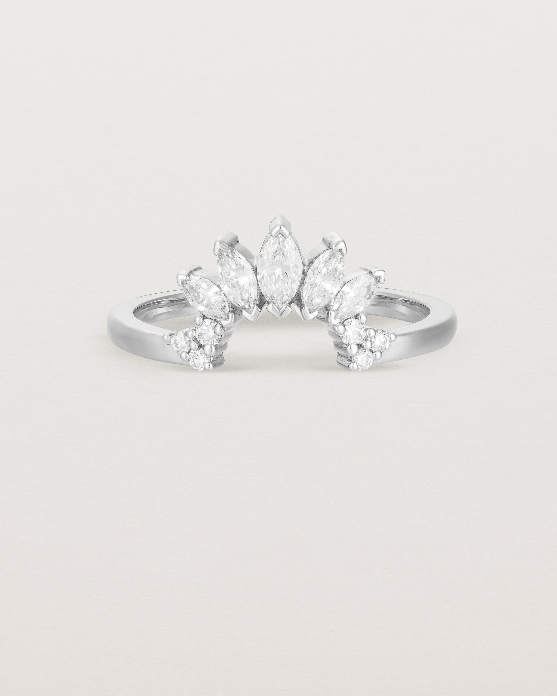 White gold deals tiara ring