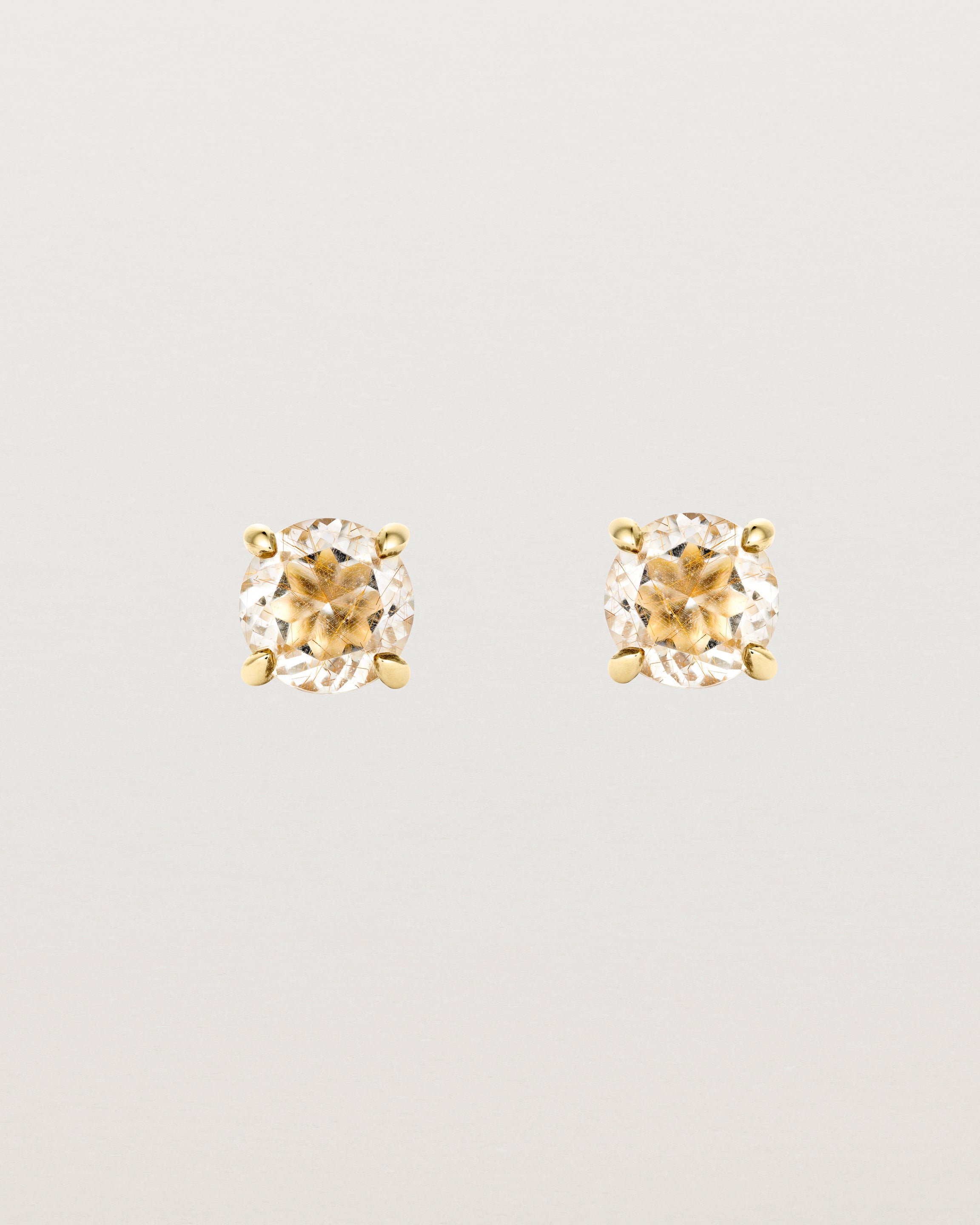 Una Studs | Rutilated Quartz