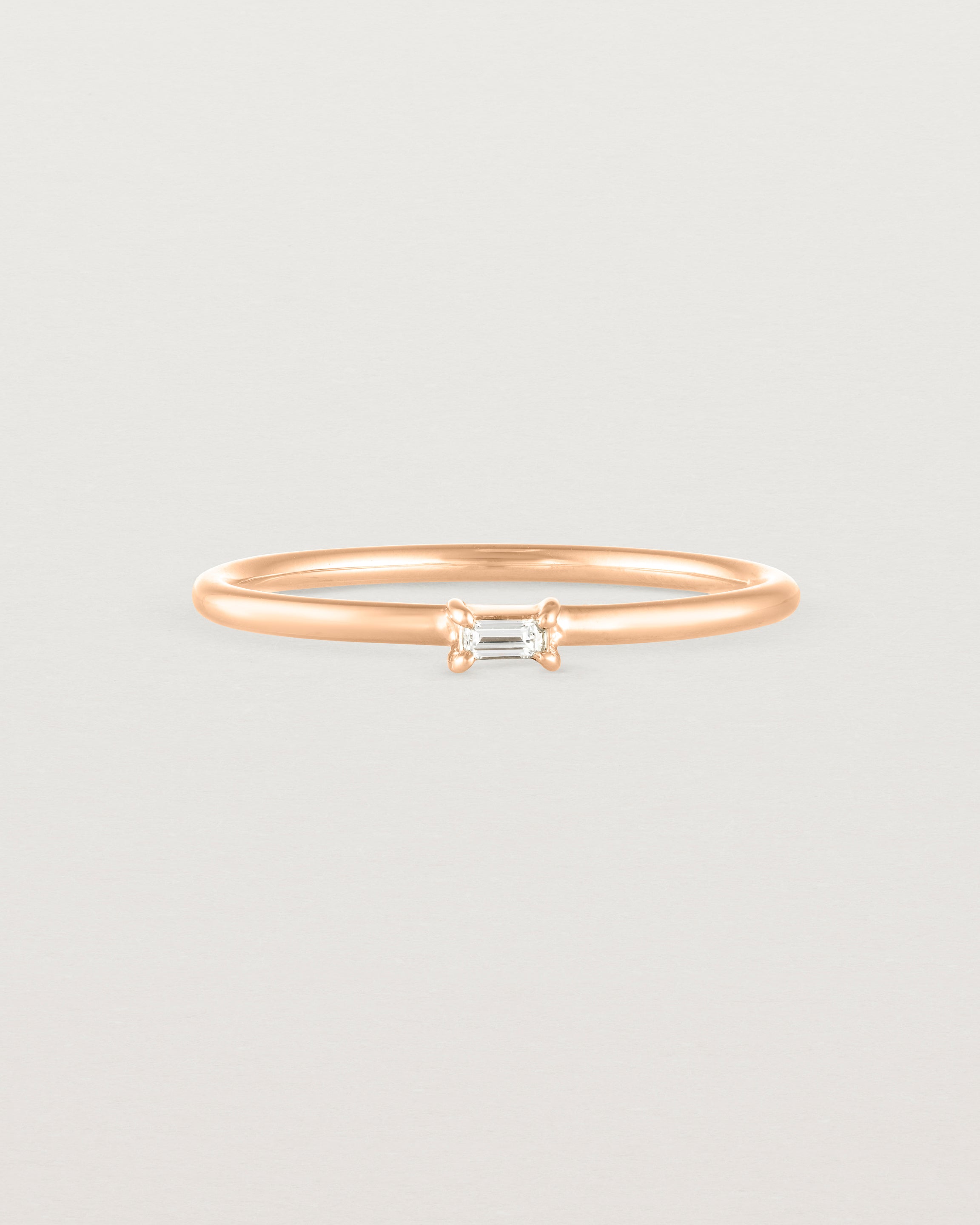 Single baguette diamond deals ring