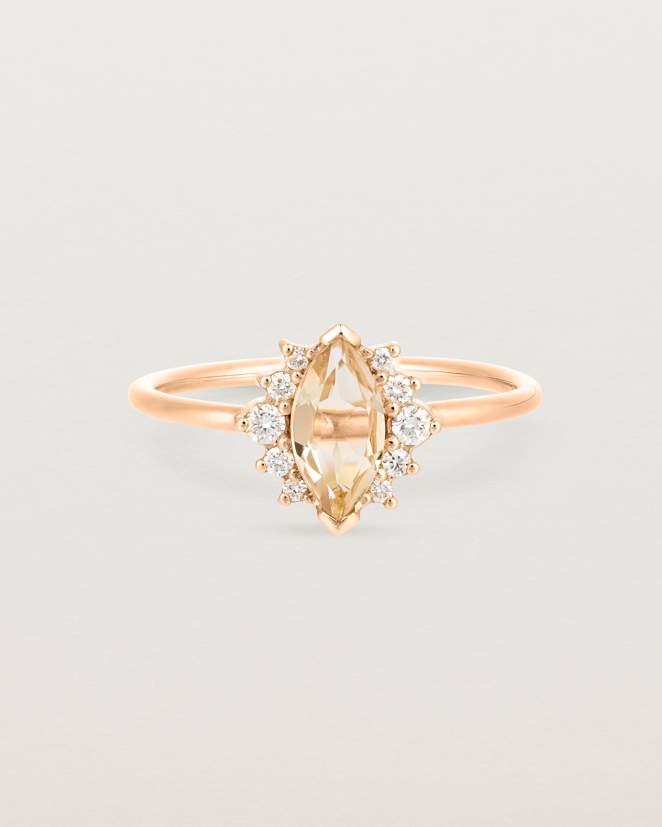 Champagne diamond rose on sale gold engagement ring