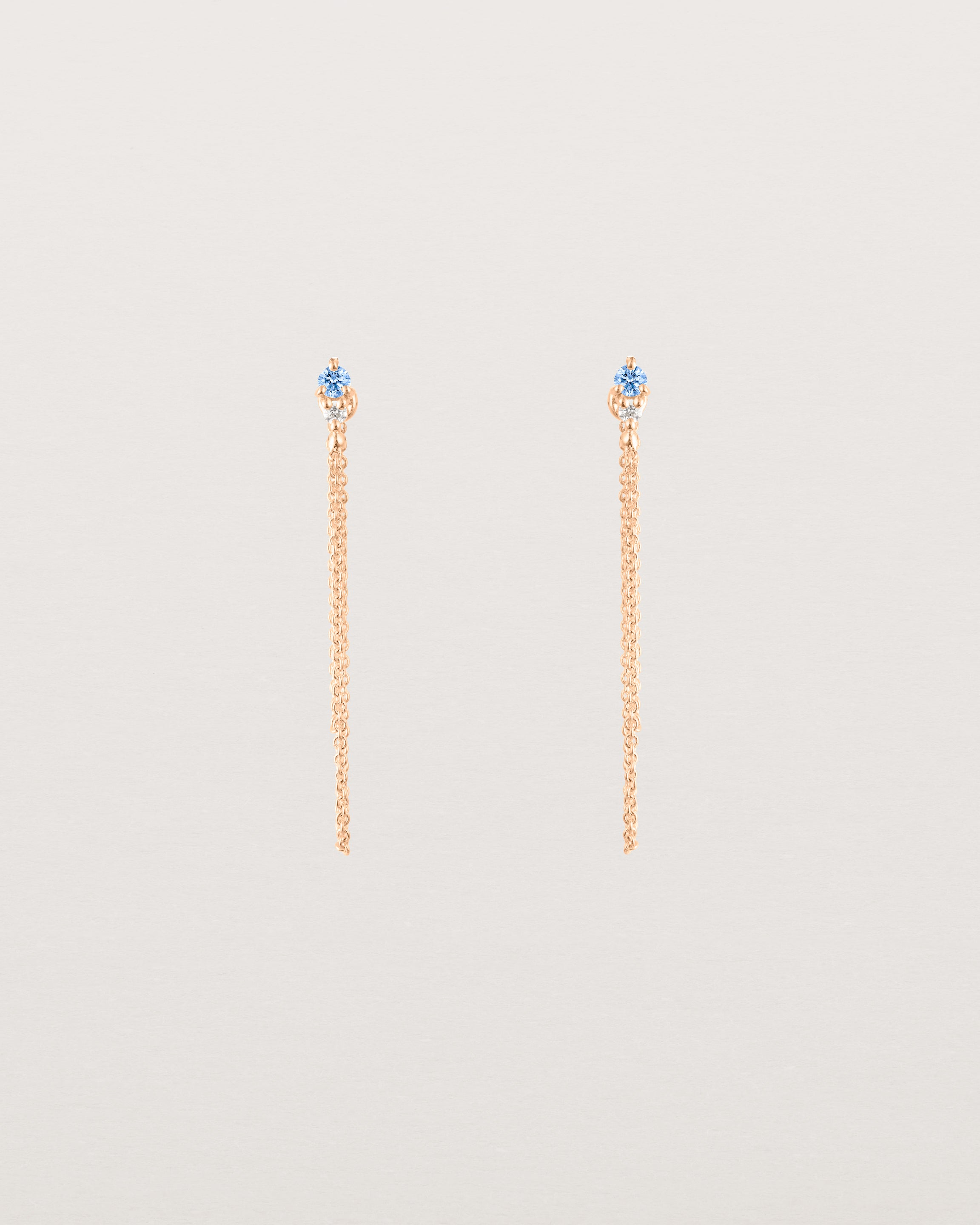 Aiona Loop Studs | Ceylon Sapphire & Diamond