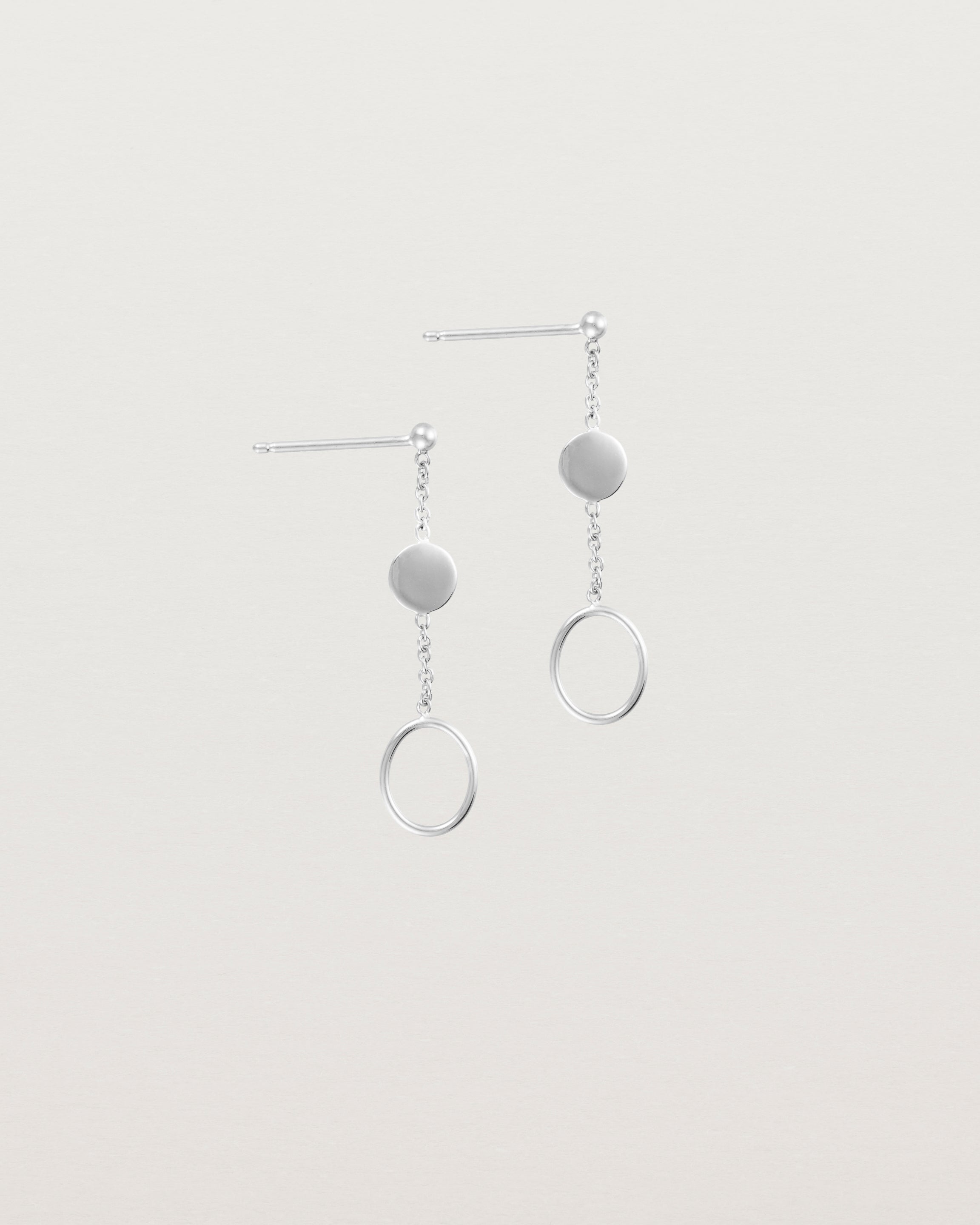 Silver deals side earrings