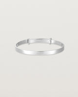 Front image of the Toujours Bangle in Sterling Silver