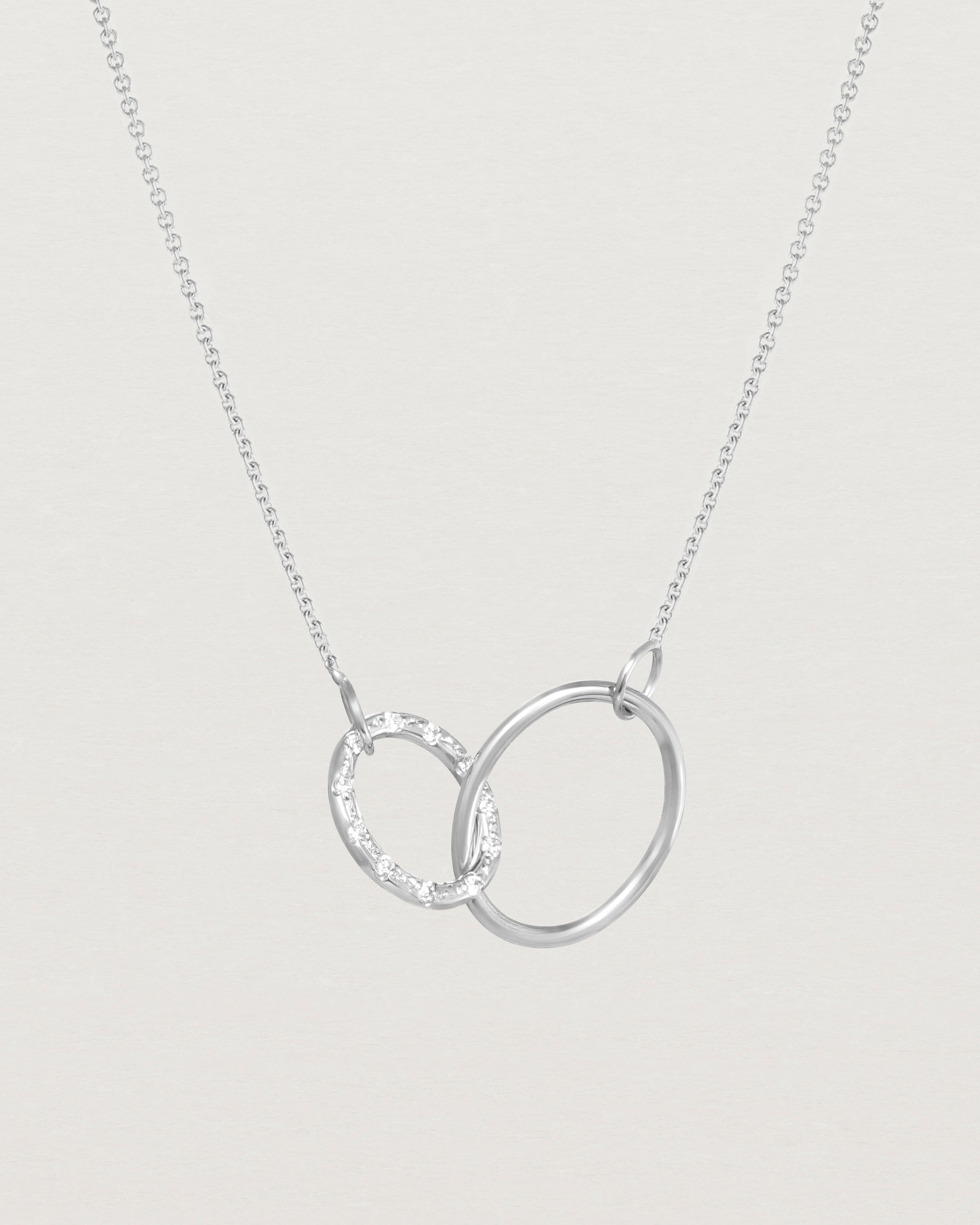 Cascade Loop Through Oval Necklace | White Diamonds