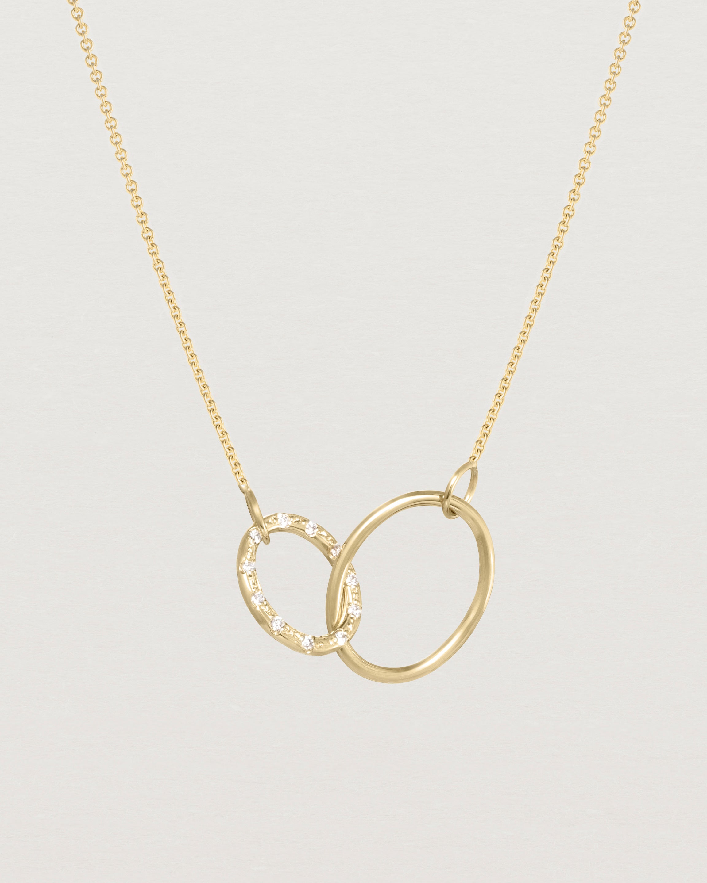 Cascade Loop Through Oval Necklace | White Diamonds