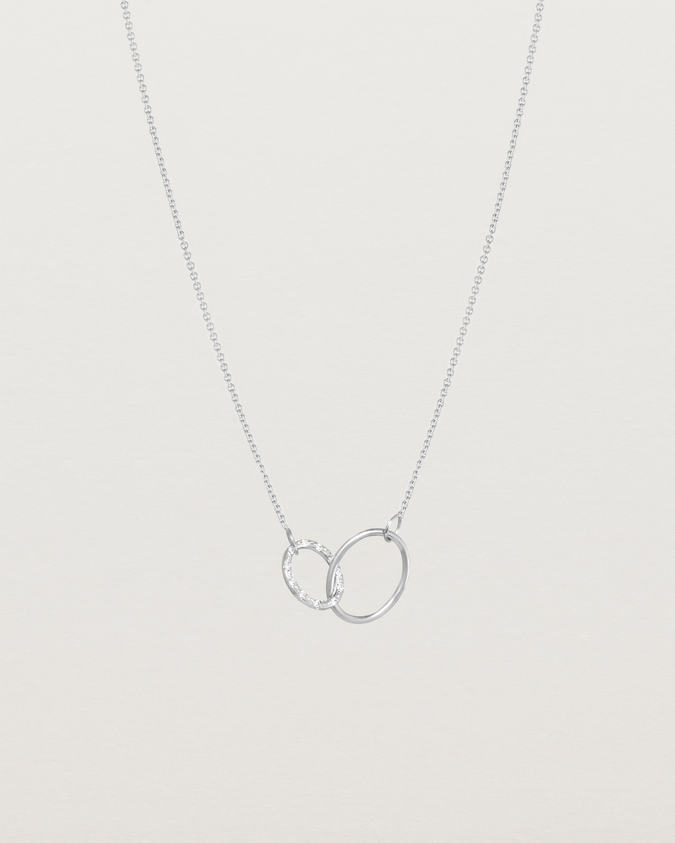 Cascade Loop Through Oval Necklace | White Diamonds