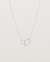 Cascade Loop Through Oval Necklace | White Diamonds