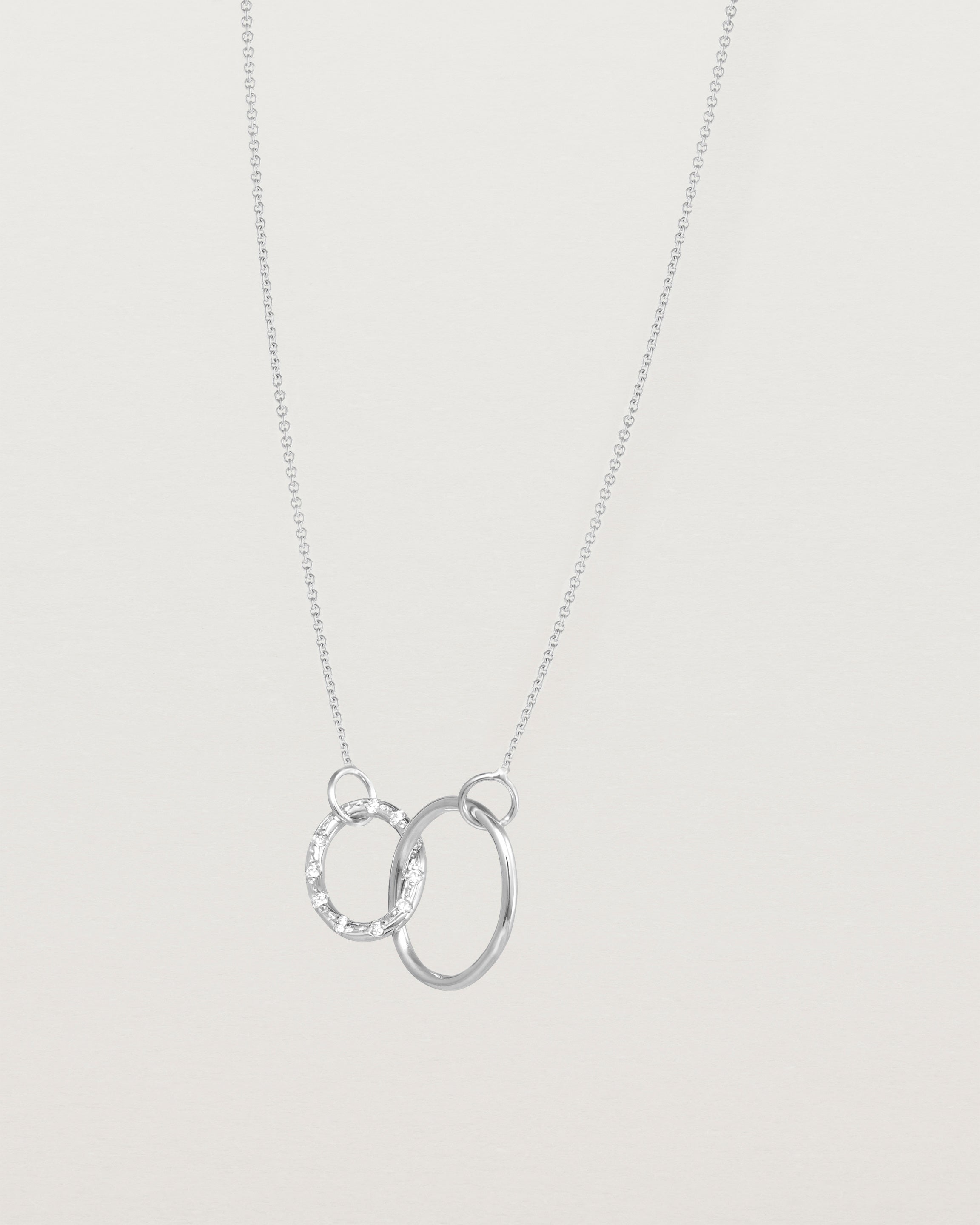 Cascade Loop Through Oval Necklace | White Diamonds