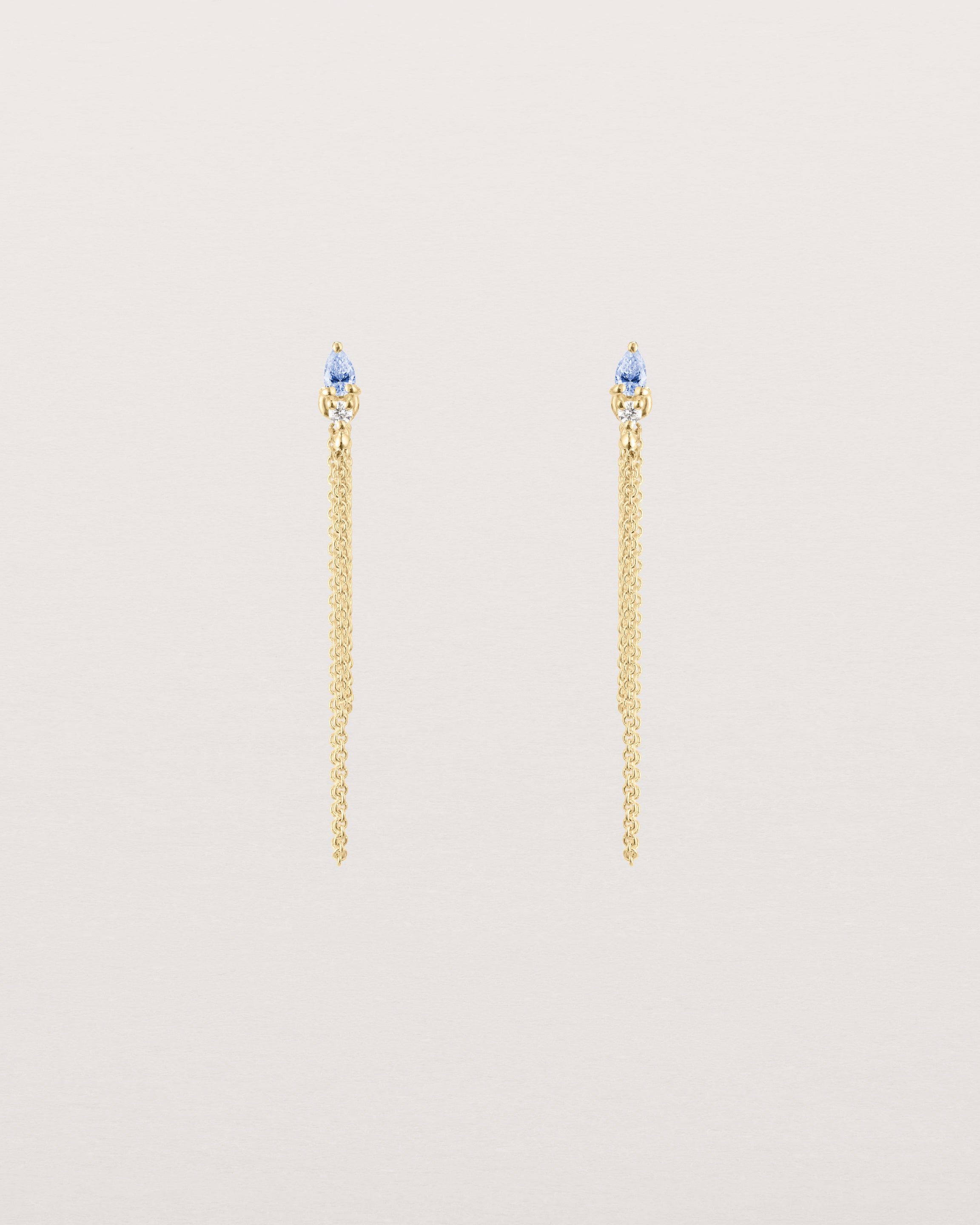 Danaë Loop Studs | Ceylon Sapphire & Diamond