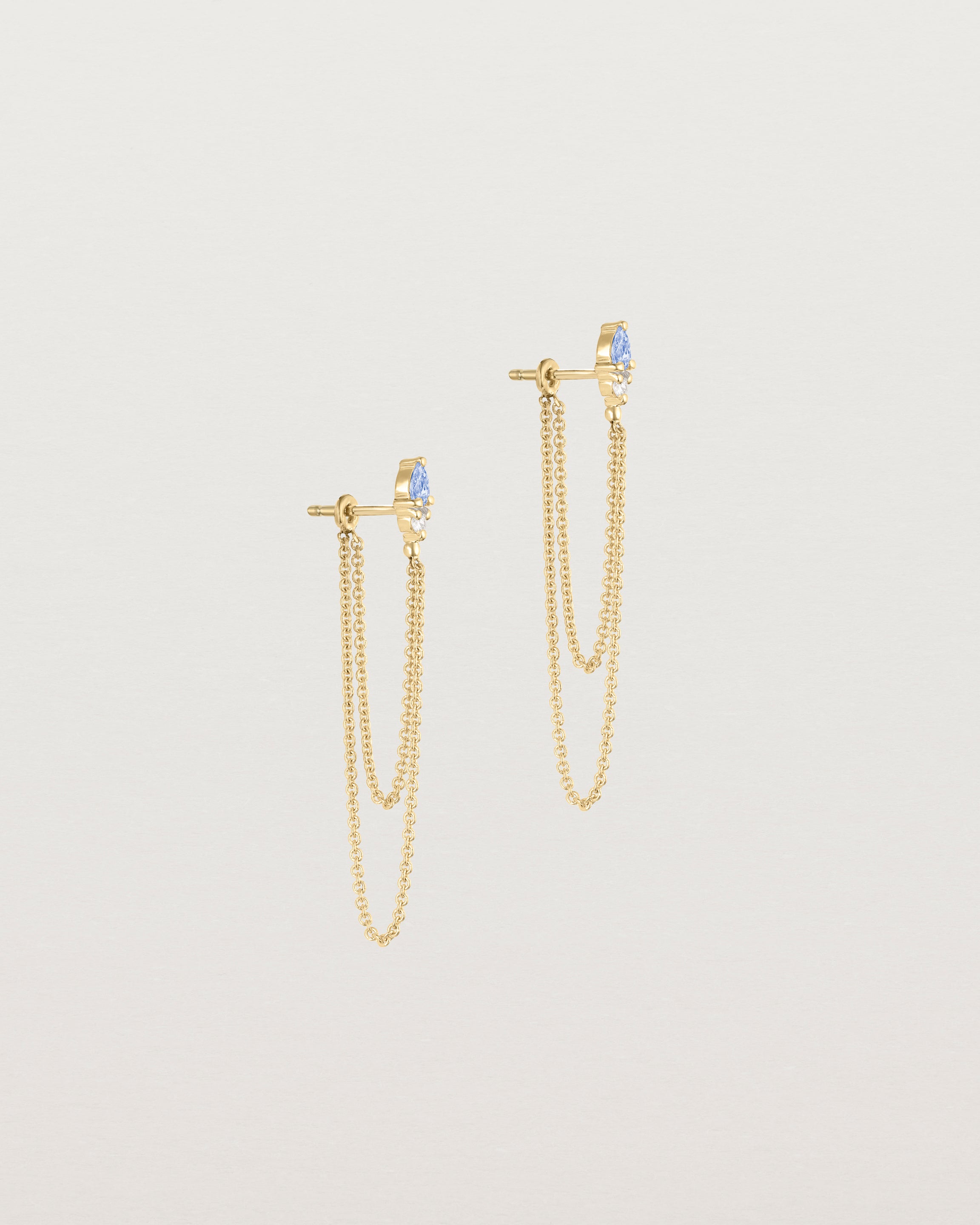 Danaë Loop Studs | Ceylon Sapphire & Diamond