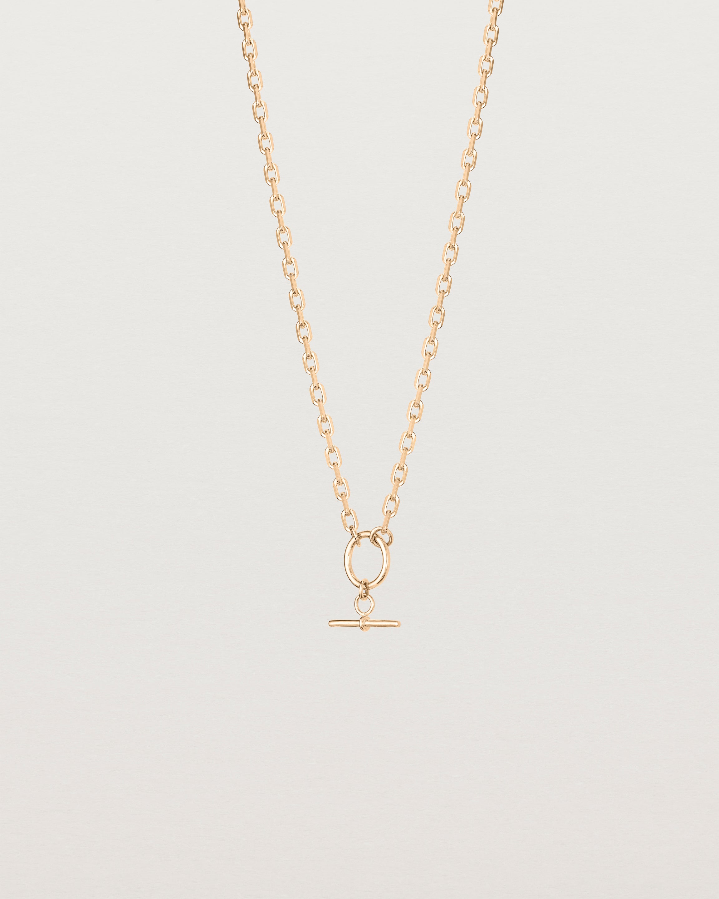 Pulled back front image of Terra Chain Necklace in rose gold