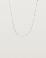 Front on image of the petits figaro necklace in sterling silver