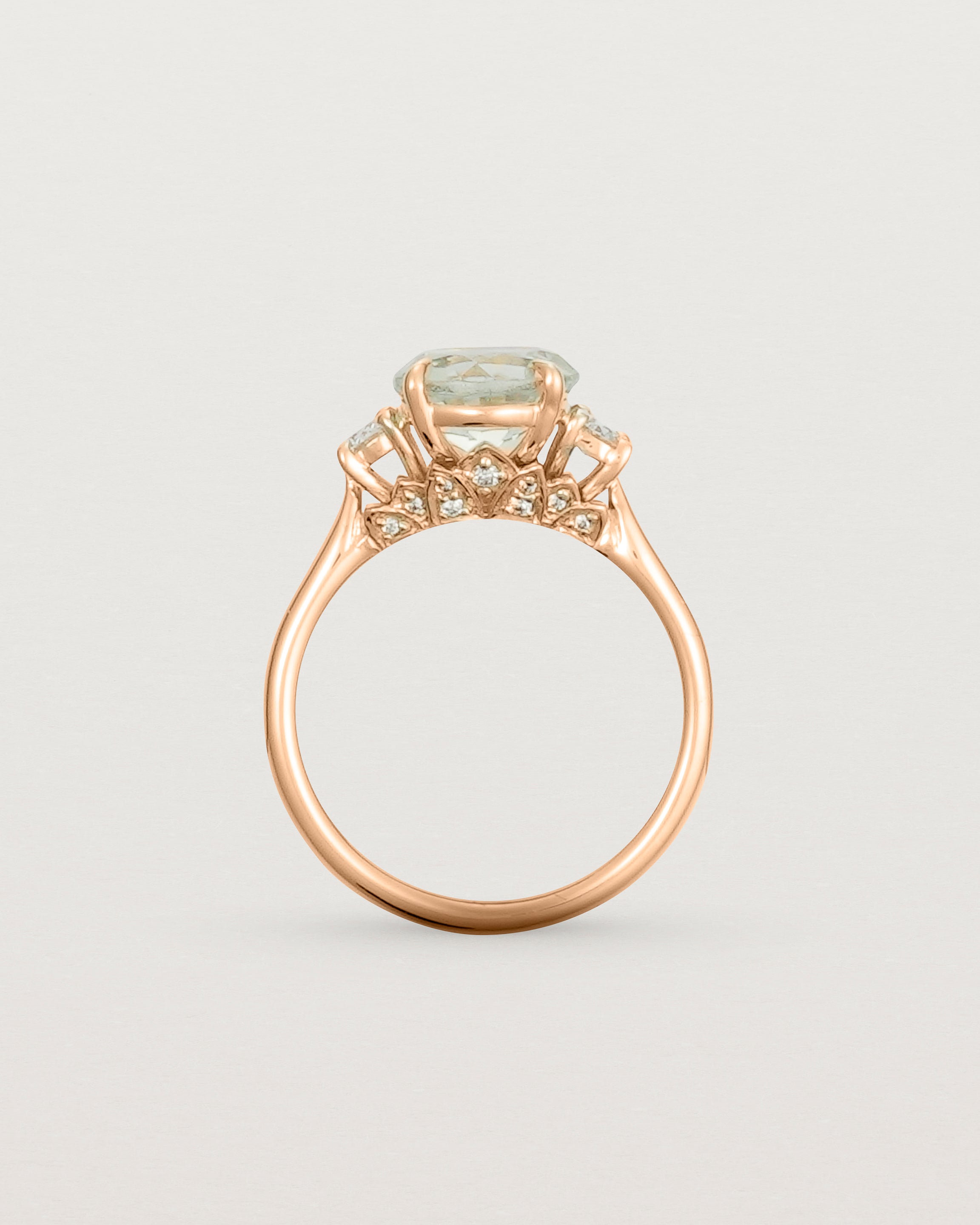 Green amethyst store diamond ring