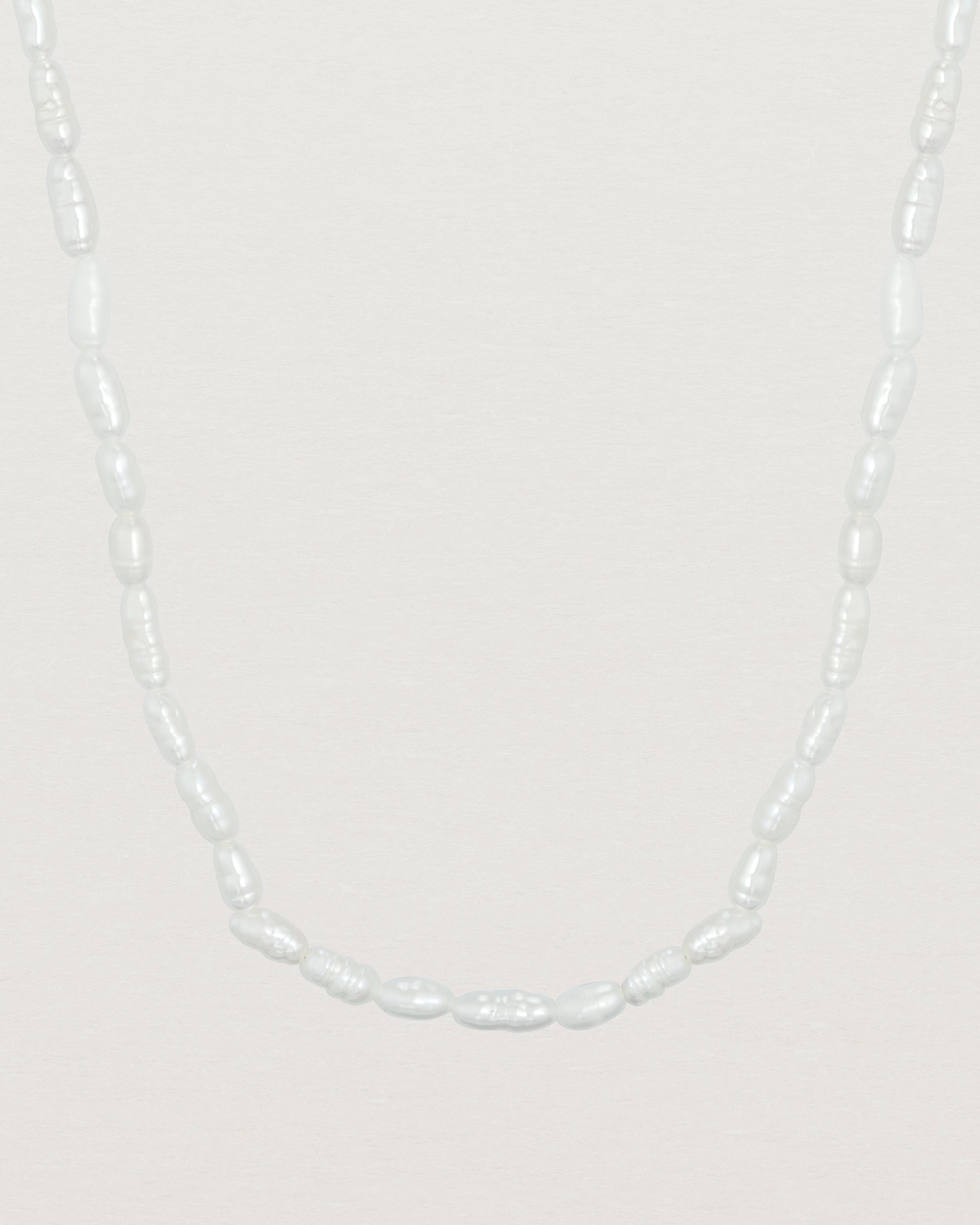 Deep etched image of the Sashi Pearl Necklace Front on