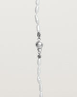 pearl clasp detail in sterling silver