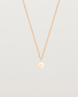 Front on image of the Petit Eily Necklace in rose gold.