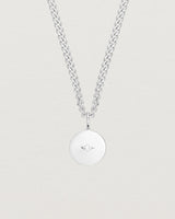 Close up image of the Petits Eily necklace in Sterling Silver