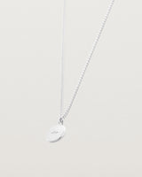 side on image of the Petits Eily necklace in Sterling Silver