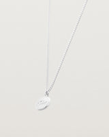 Side image of the Petits Mae Necklace in Sterling Silver