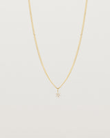 Front on image of the Starburst Diamond necklace in yellow gold