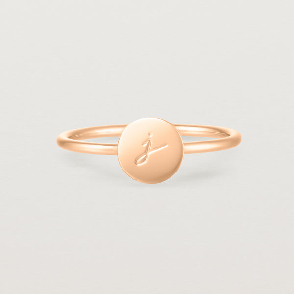 Rose gold sales initial ring