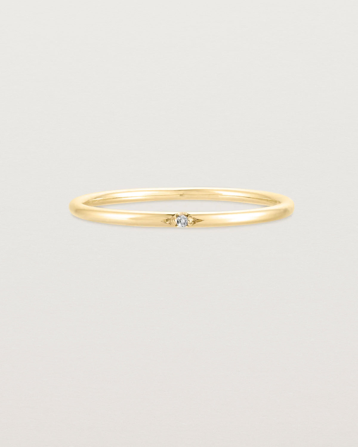 Front view of the Promise Ring | Birthstone in Yellow Gold.