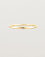 Front view of the Promise Ring | Birthstone in Yellow Gold.