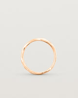 Standing deep etched rose gold wedding band