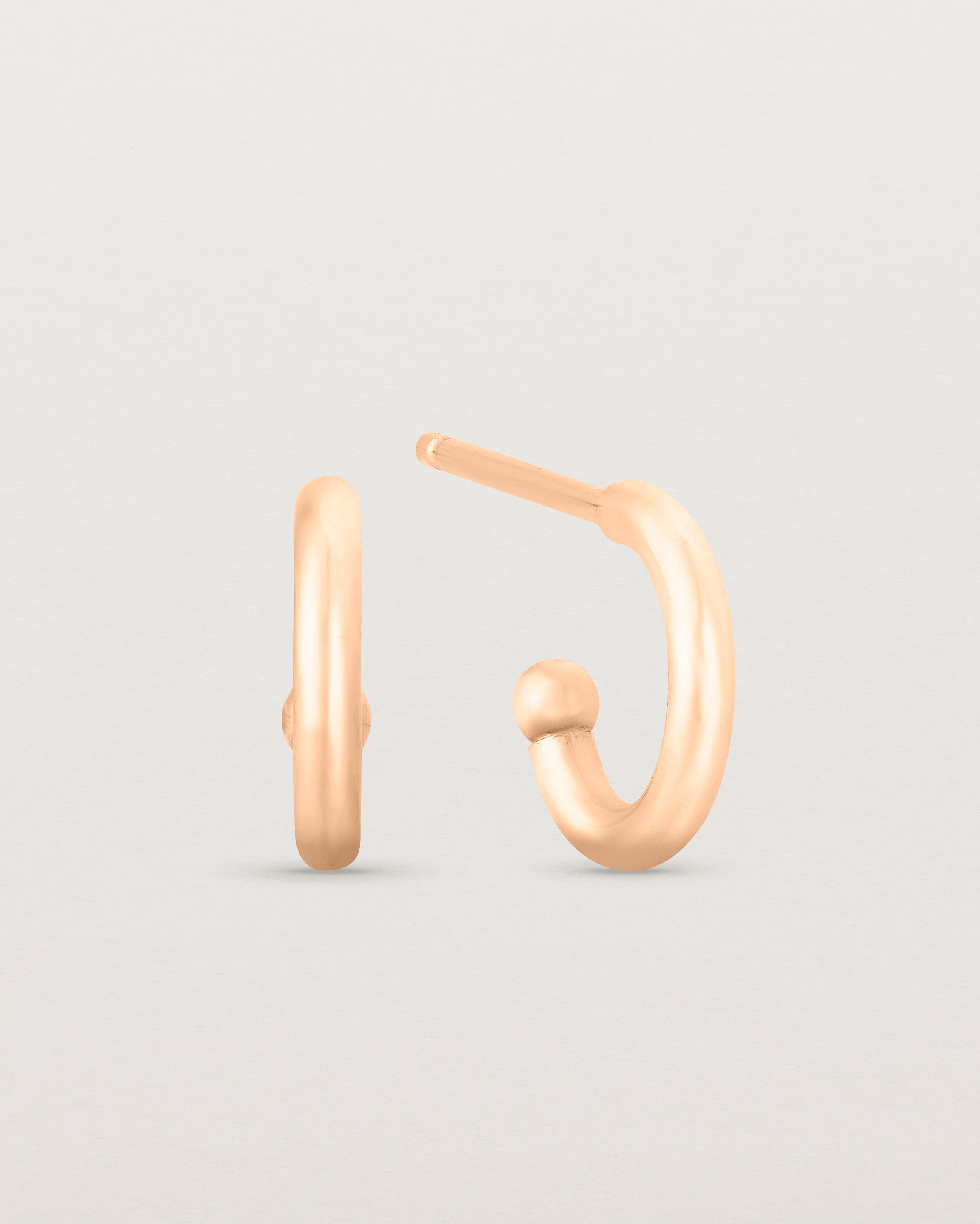 Image of the petits suspend hoops in rose gold