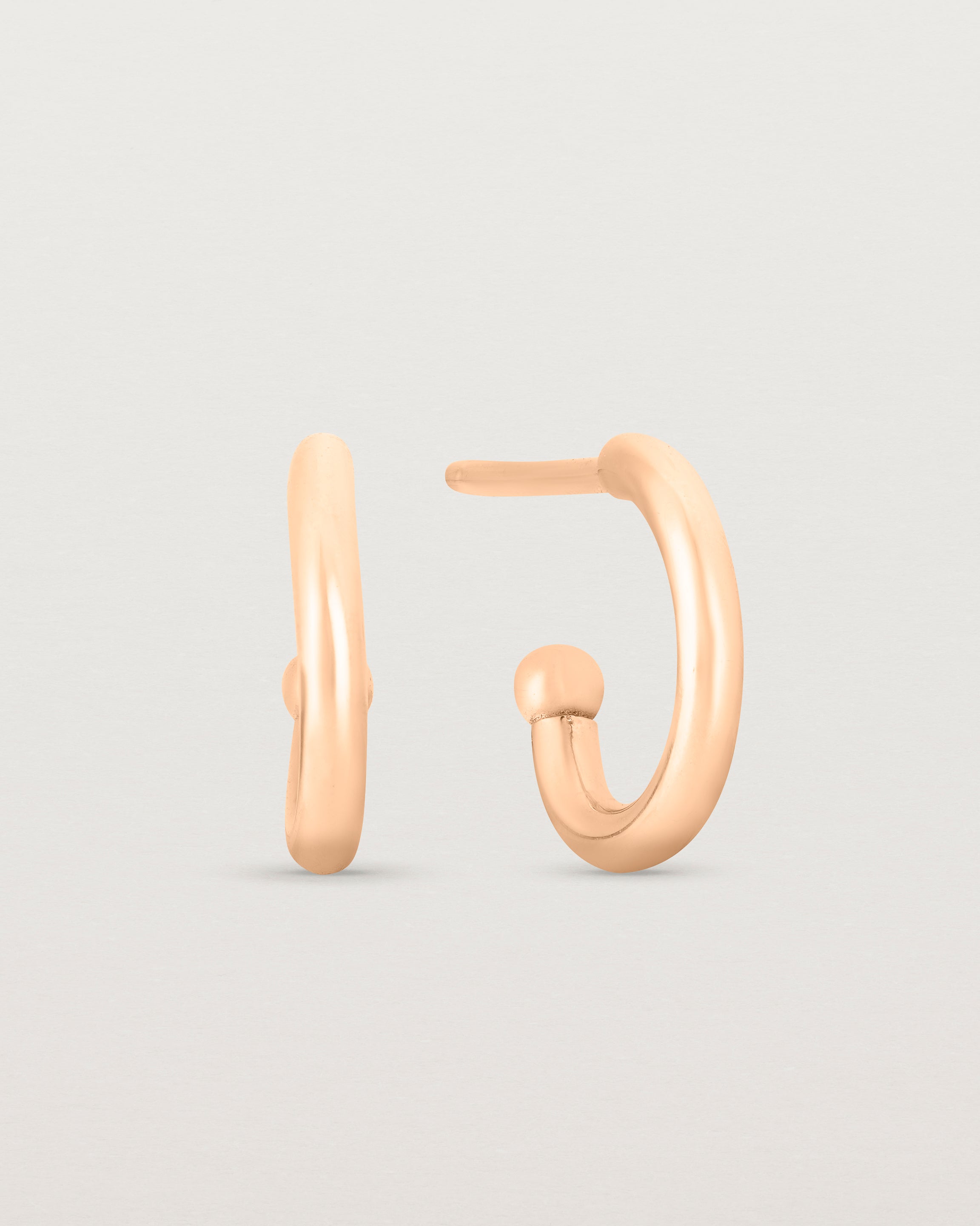 Image of the petits suspend hoops in rose gold