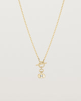 Front image of the Terra Diamond Necklace in Yellow Gold