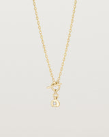 Front image of the Terra Diamond Necklace in Yellow Gold