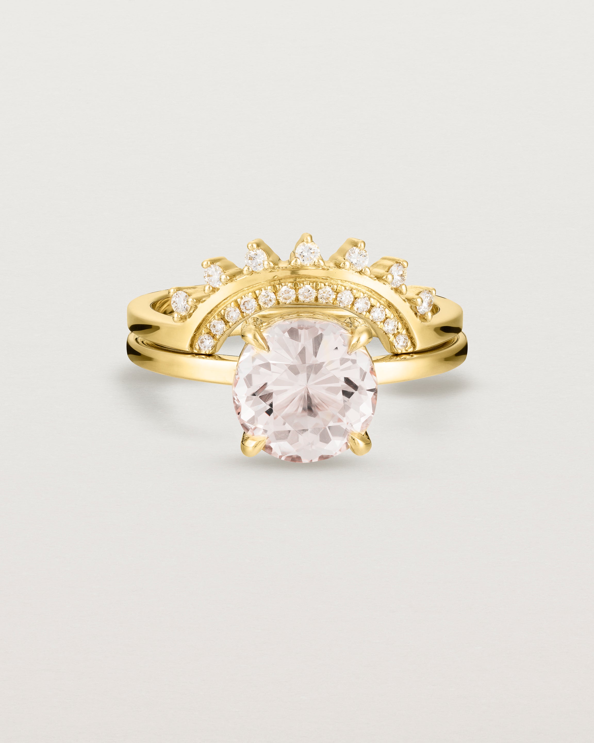 8mm hot sale morganite ring