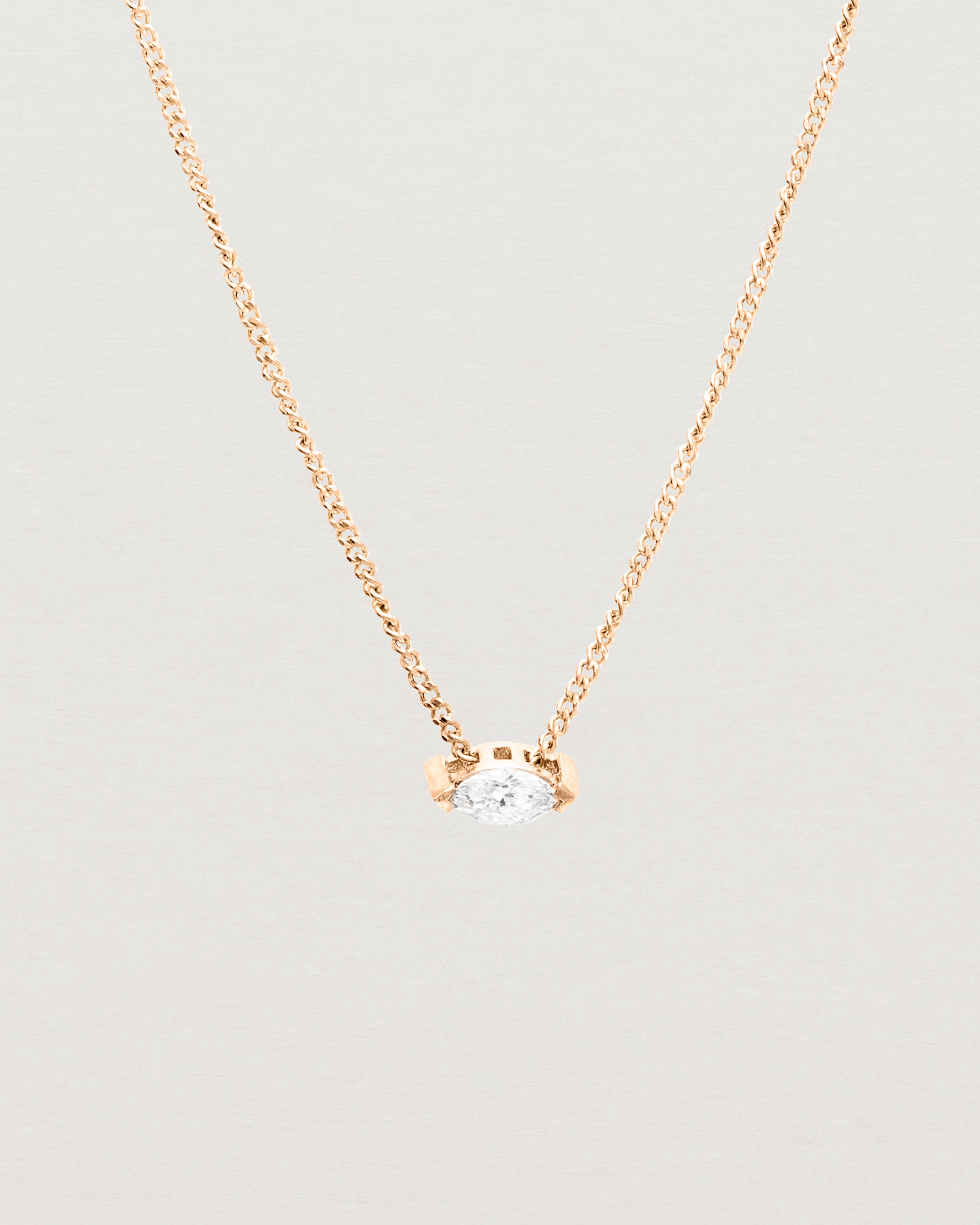 Round Brilliant Teardrop Diamond Necklace in 18ct White Gold | Element –  Elementbespokejewellery