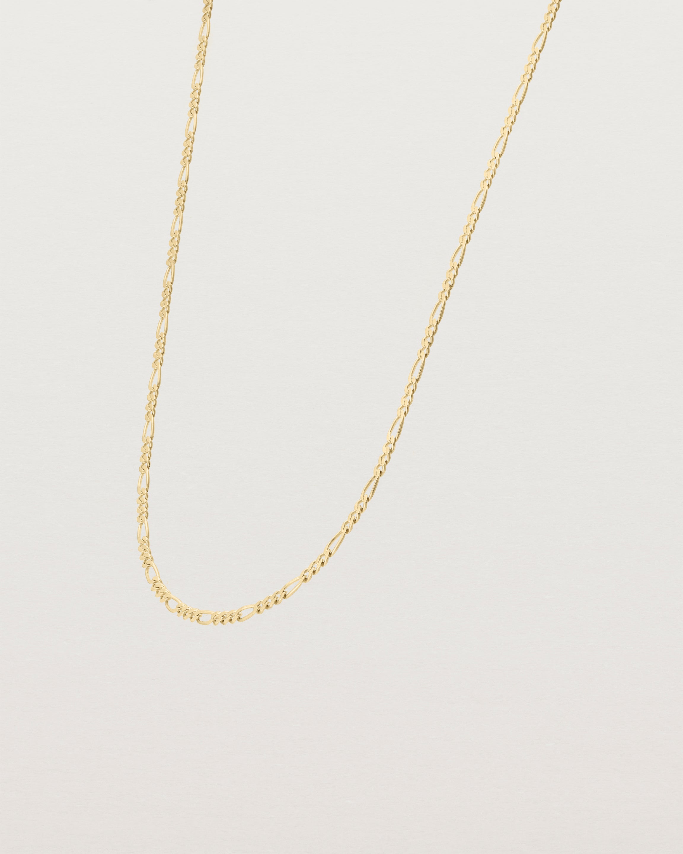 Figaro chain necklace in 14k outlet gold