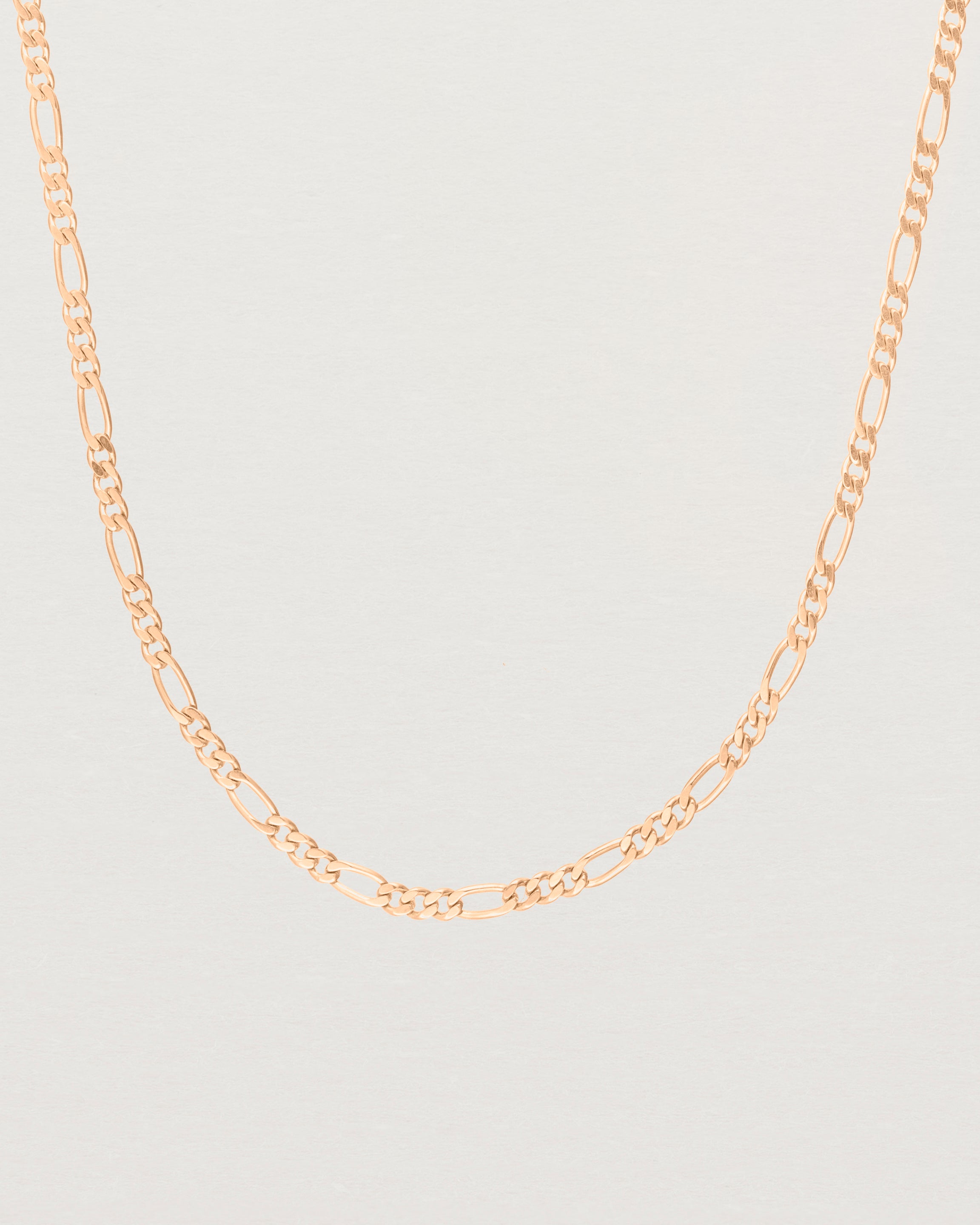 Figaro chain deals rose gold