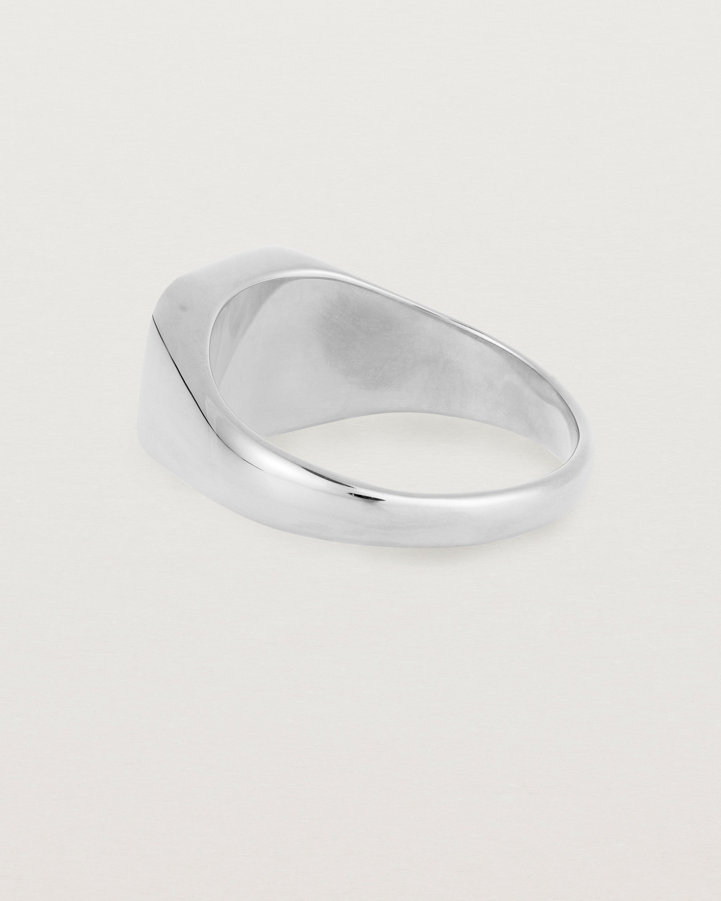 Silver signet online ring with stone